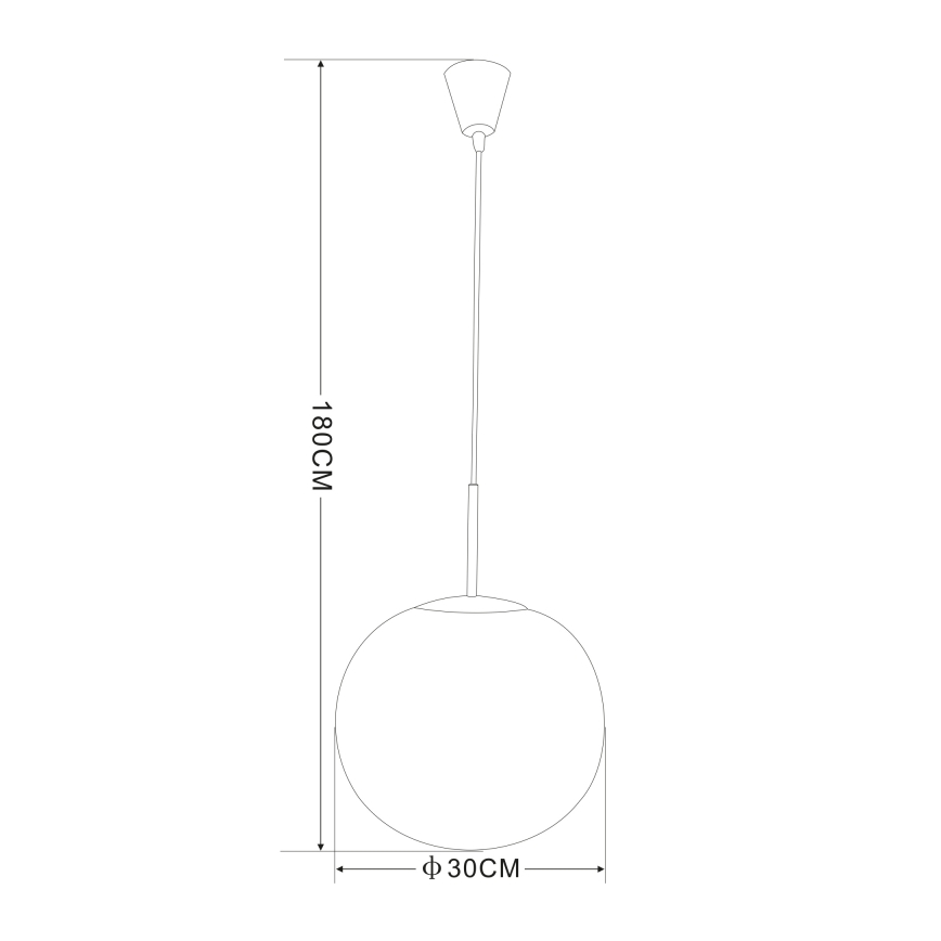 Globo - Suspension filaire 1xE27/60W/230V diamètre 30 cm