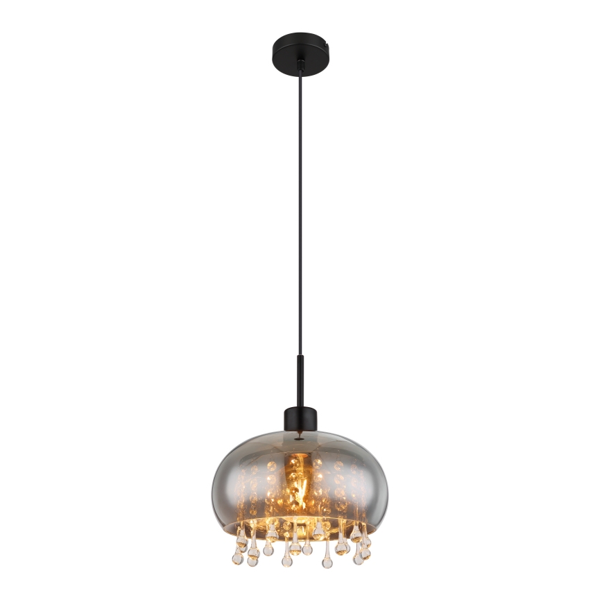 Globo - Suspension filaire 1xE27/9W/230V d. 28 cm noir