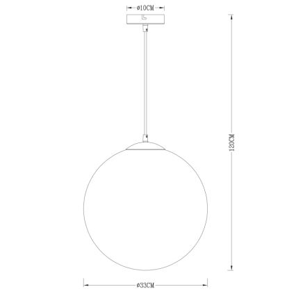 Globo - Suspension filaire 1xE27/40W/230V