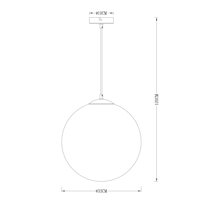 Globo - Suspension filaire 1xE27/40W/230V