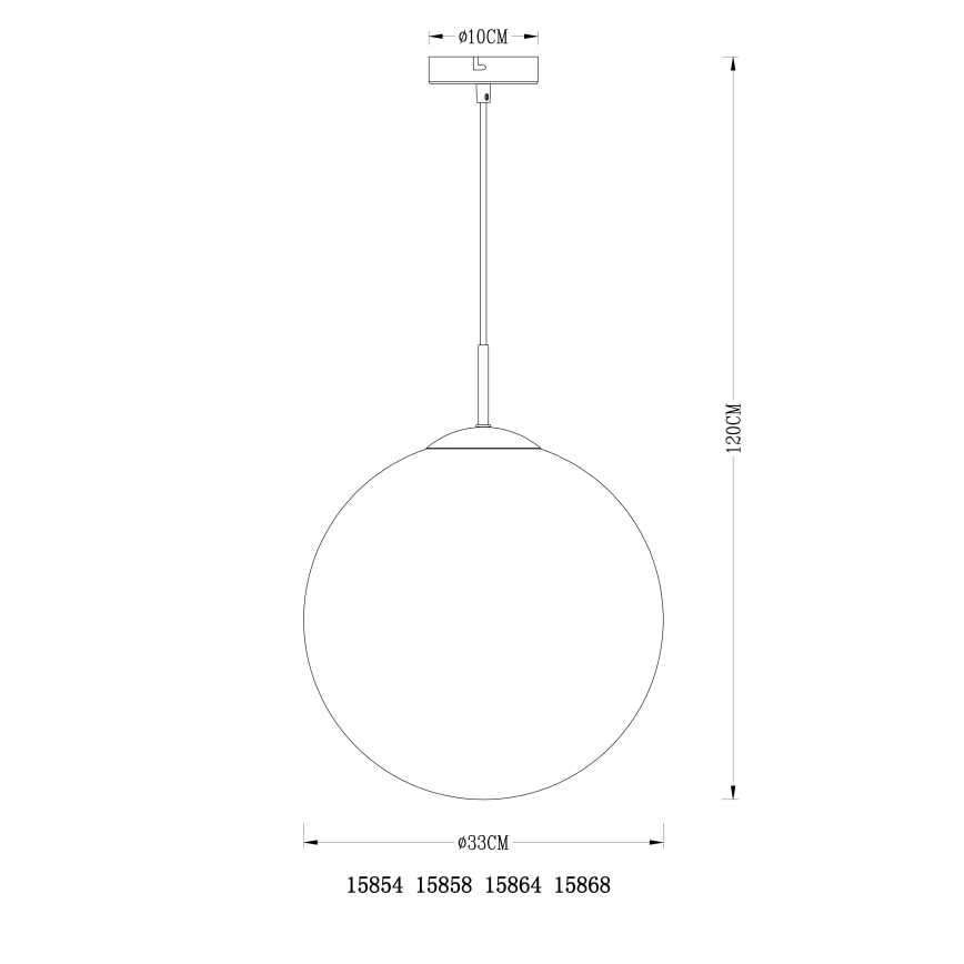 Globo - Suspension filaire 1xE27/40W/230V d. 33 cm