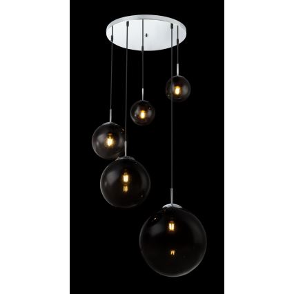 Globo - Suspension filaire 5xE27/40W/230V d. 65 cm