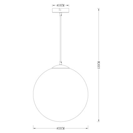 Globo - Suspension filaire 1xE27/40W/230V d. 33 cm