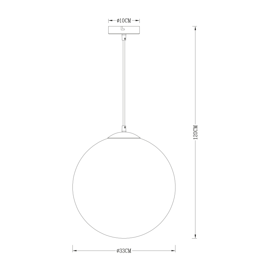 Globo - Suspension filaire 1xE27/40W/230V d. 33 cm
