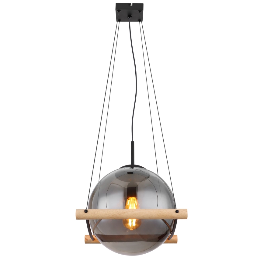 Globo - Suspension filaire 1xE27/15W/230V hévéa