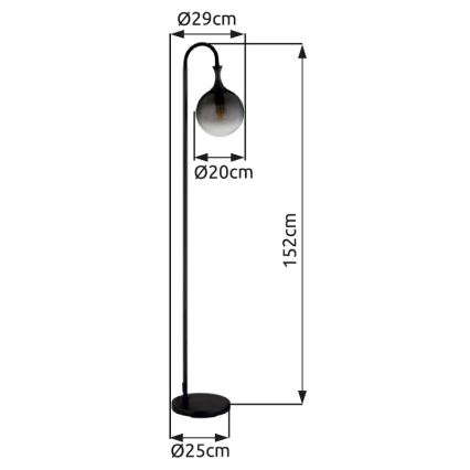 Globo - Lampadaire 1xE27/10W/230V