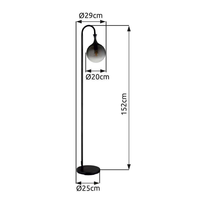 Globo - Lampadaire 1xE27/10W/230V