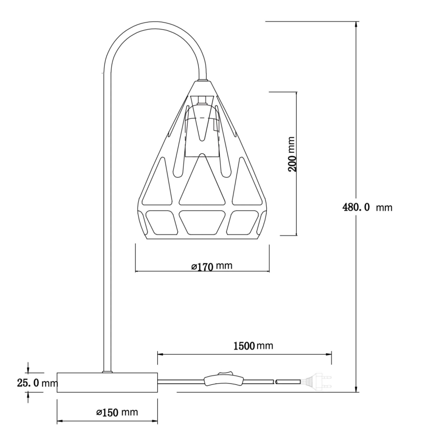 Globo - Lampe de table 1xE27/40W/230V