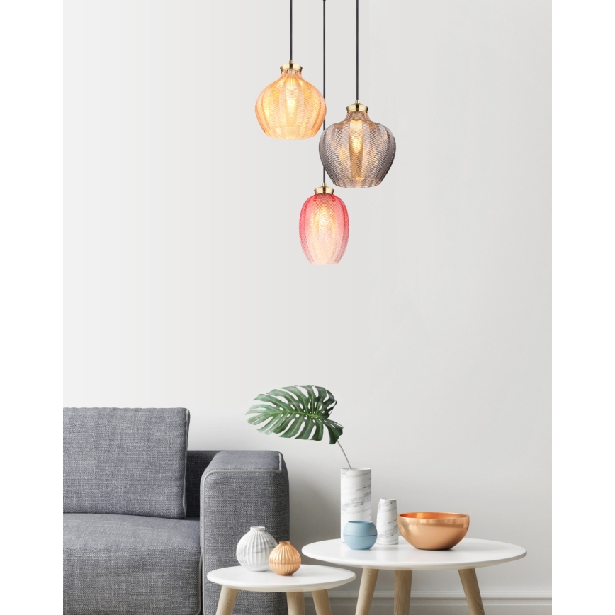 Globo - Suspension sur câble 3xE27/60W/230V Ø 45 cm