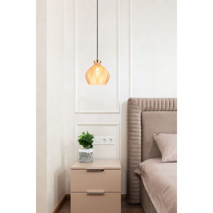 Globo - Lustre sur câble 1xE27/60W/230V Ø 22 cm doré