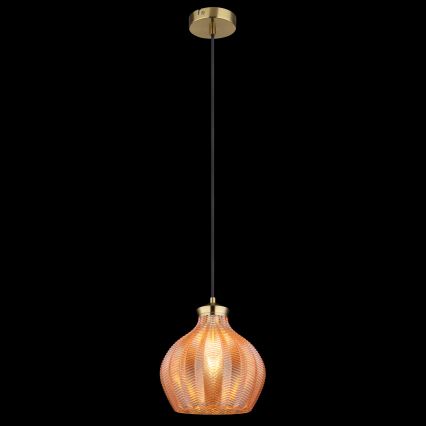 Globo - Lustre sur câble 1xE27/60W/230V Ø 22 cm doré