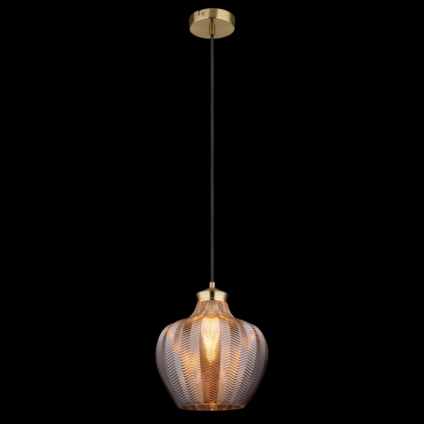 Globo - Suspension sur câble 1xE27/60W/230V Ø 22 cm fumé