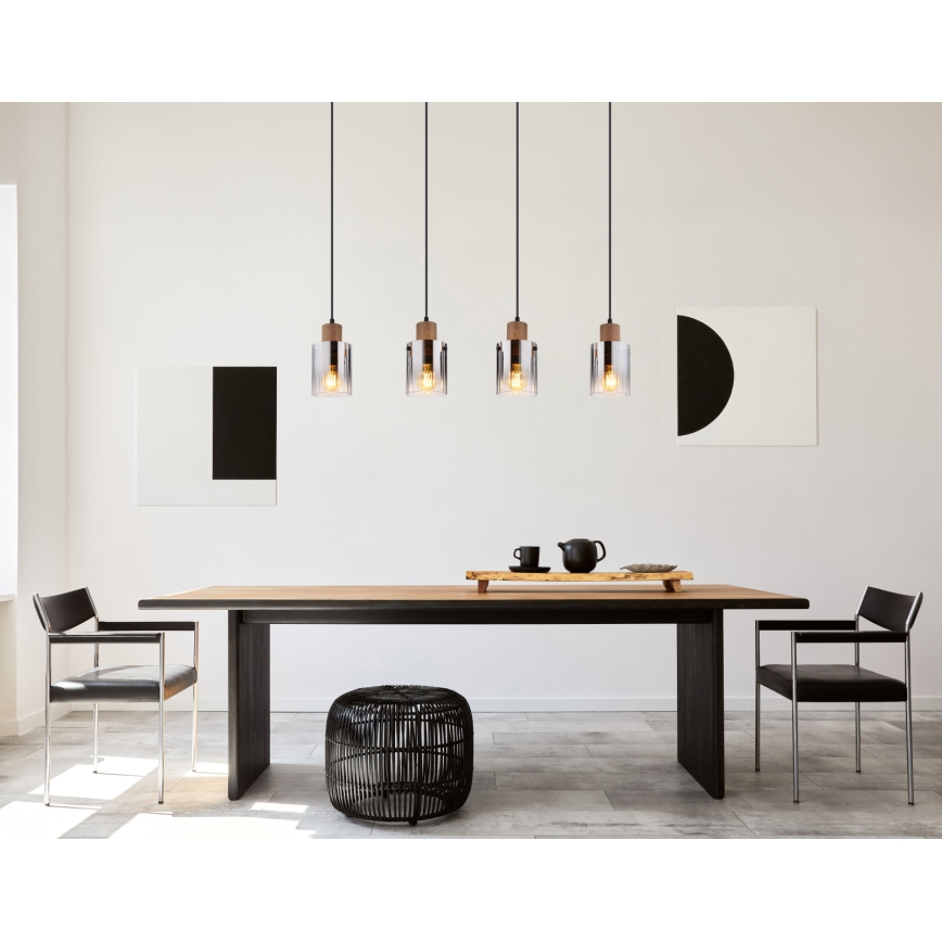 Globo - Suspension sur câble 4xE27/40W/230V