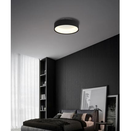 Globo - Plafonnier LED 45 W, 230 V, 2700/4000/6000 K, Ø 46 cm, noir