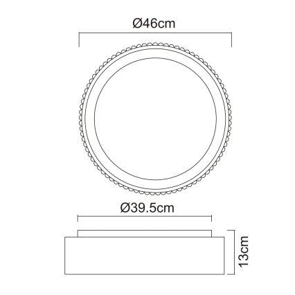 Globo - Plafonnier LED/45W/230V 2700/4000/6000K Ø 46 cm blanc
