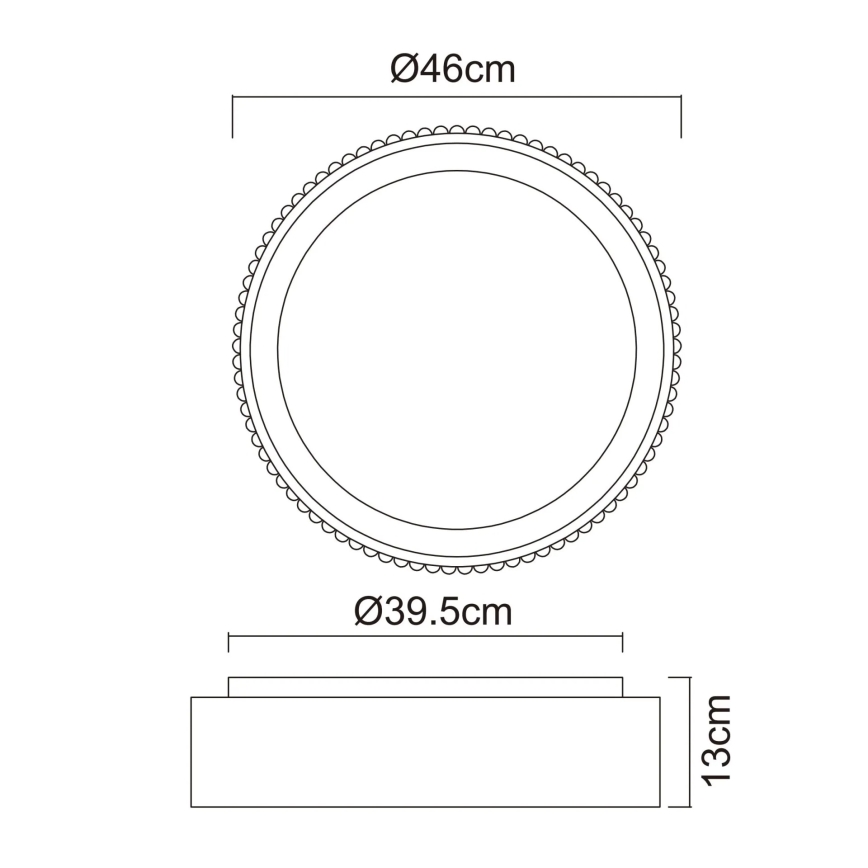 Globo - Plafonnier LED/45W/230V 2700/4000/6000K Ø 46 cm blanc