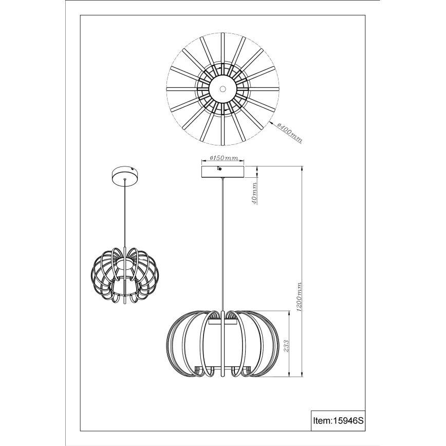 Globo - Suspension dimmable à LED sur câble LED/40W/230V 3000K