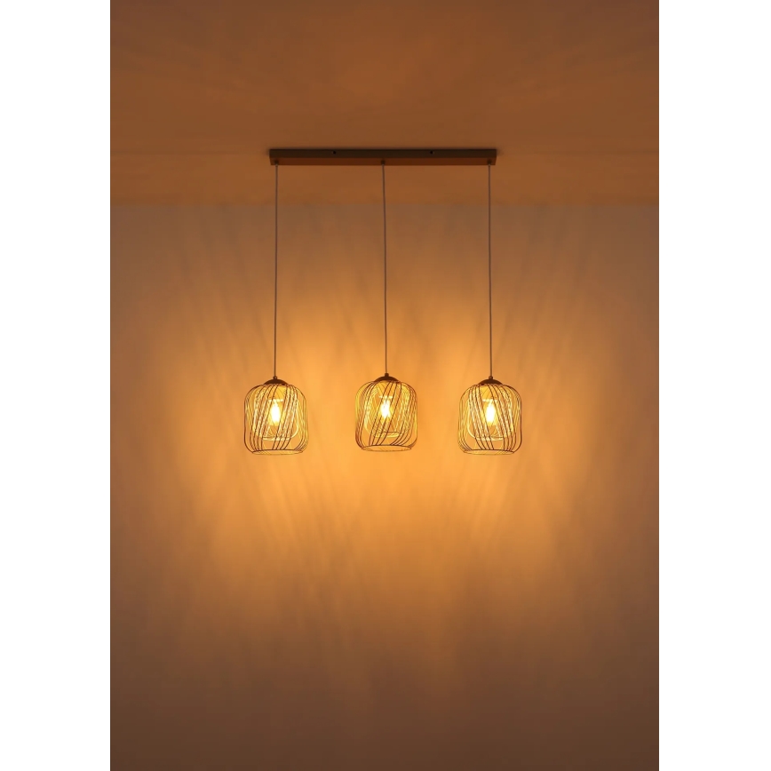Globo - Suspension sur câble 3xE27/40W/230V