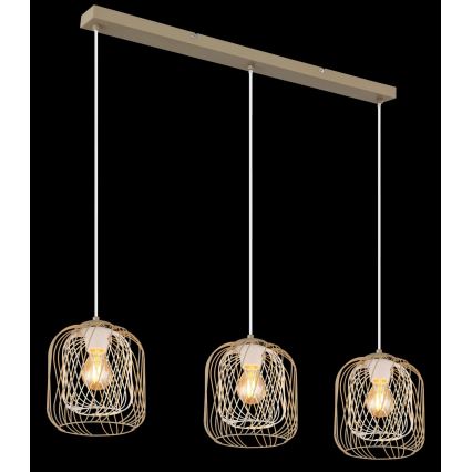 Globo - Suspension sur câble 3xE27/40W/230V