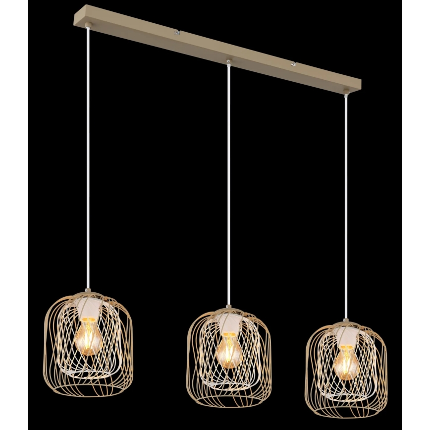 Globo - Suspension sur câble 3xE27/40W/230V