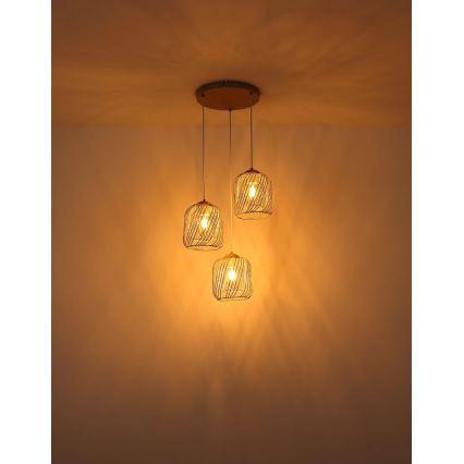 Globo - Suspension sur câble 3xE27/40W/230V