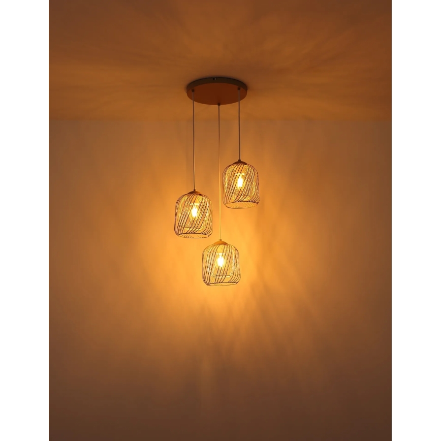 Globo - Suspension sur câble 3xE27/40W/230V
