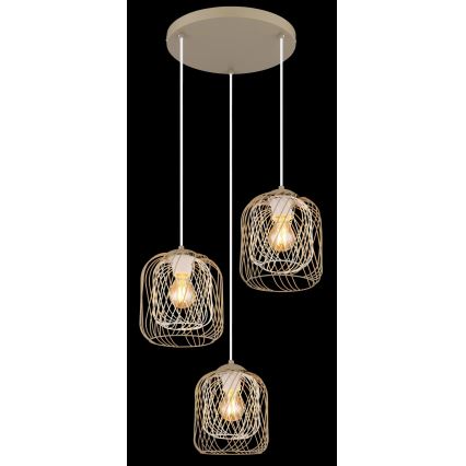Globo - Suspension sur câble 3xE27/40W/230V