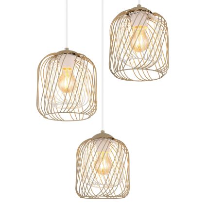 Globo - Suspension sur câble 3xE27/40W/230V