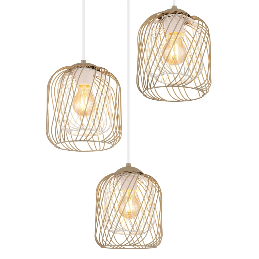 Globo - Suspension sur câble 3xE27/40W/230V