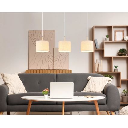 Globo - Suspension sur câble 3xE27/40W/230V