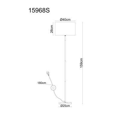 Globo - Lampadaire 1xE27/60W/230V