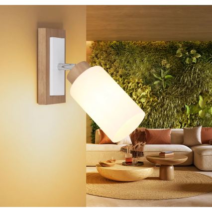 Globo - Applique murale orientable 1xE27/60W/230V beige/blanche