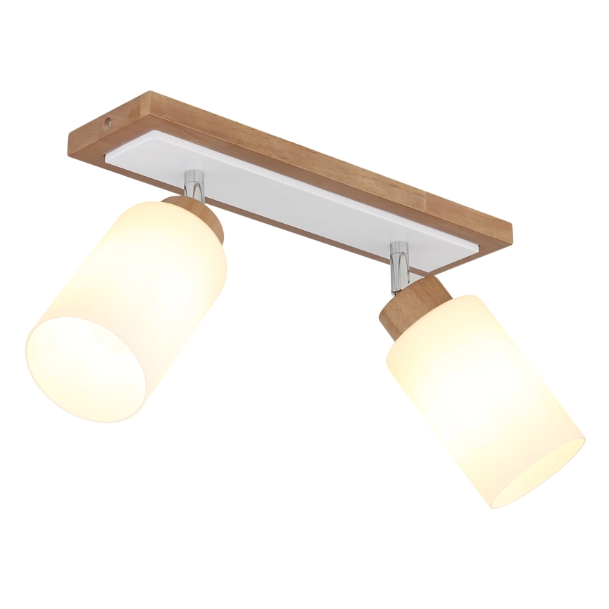 Globo - Spot orientable 2xE27/60W/230V chêne/blanc