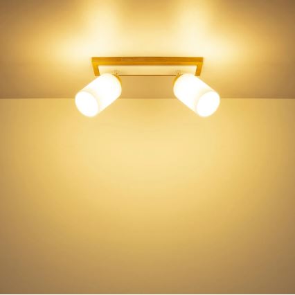 Globo - Spot 2xE27/60W/230V beige/blanc