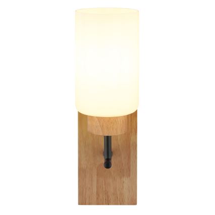Globo - Applique murale 1xE27/60W/230V chêne/blanc