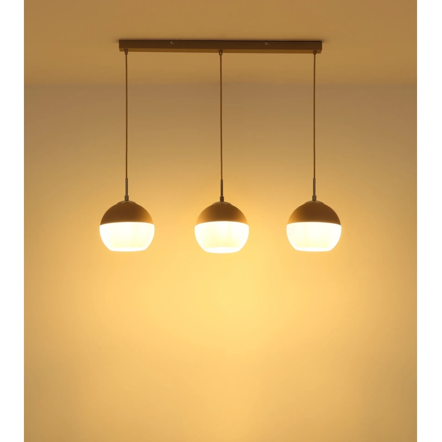 Globo - Suspension sur câble 3xE27/60W/230V
