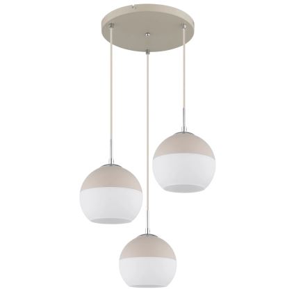 Globo - Suspension sur câble 3xE27/60W/230V