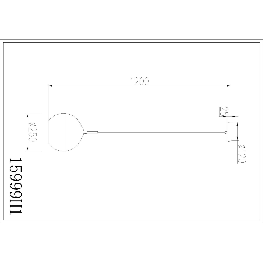 Globo - Suspension sur câble 1xE27/60W/230V Ø 25 cm