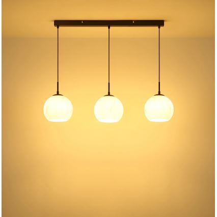 Globo - Suspension sur câble 3xE27/60W/230V