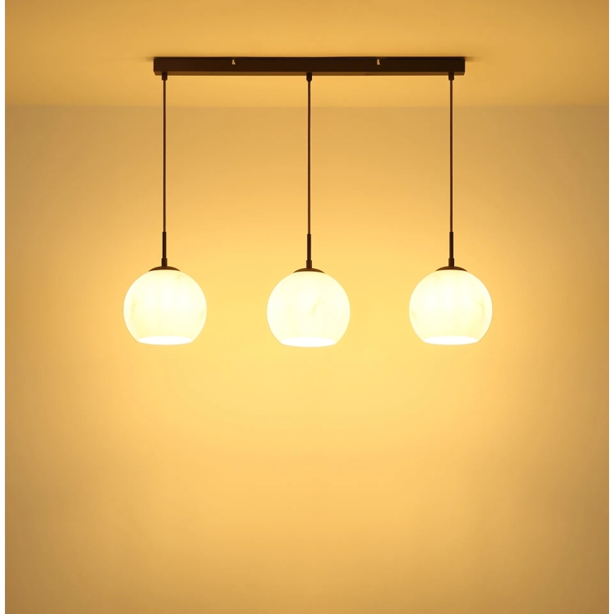 Globo - Suspension sur câble 3xE27/60W/230V