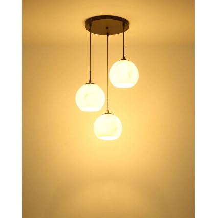 Globo - Suspension sur câble 3xE27/60W/230V Ø 42,5 cm