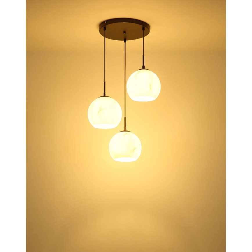 Globo - Suspension sur câble 3xE27/60W/230V Ø 42,5 cm