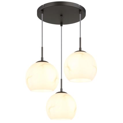 Globo - Suspension sur câble 3xE27/60W/230V Ø 42,5 cm