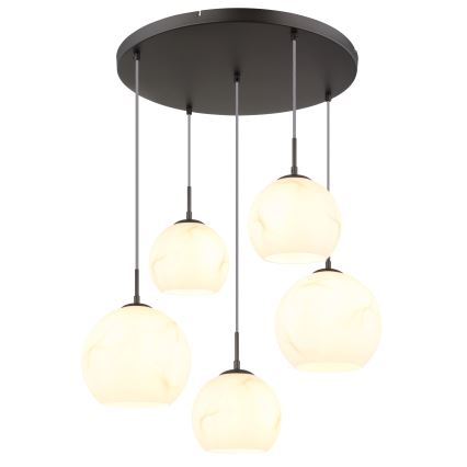 Globo - Suspension sur câble 5 x E27, 60 W, 230 V, Ø 75 cm