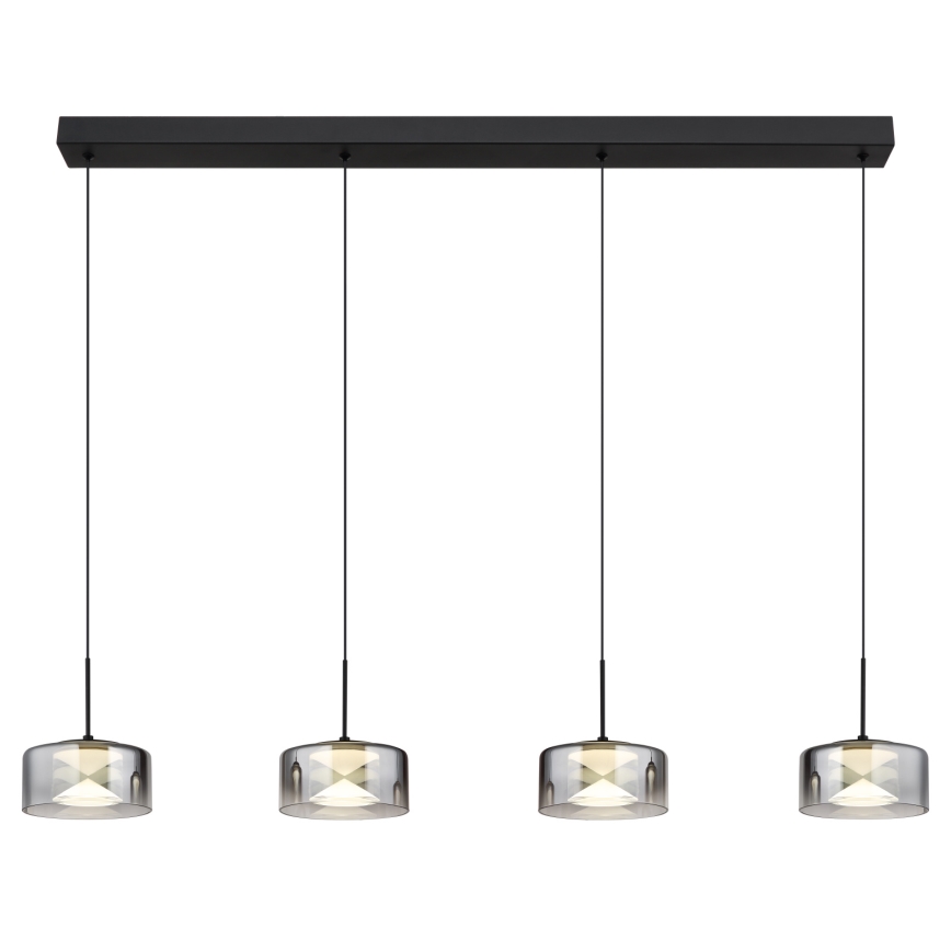 Globo - Suspension sur câble LED/24W/230V noir/fumé