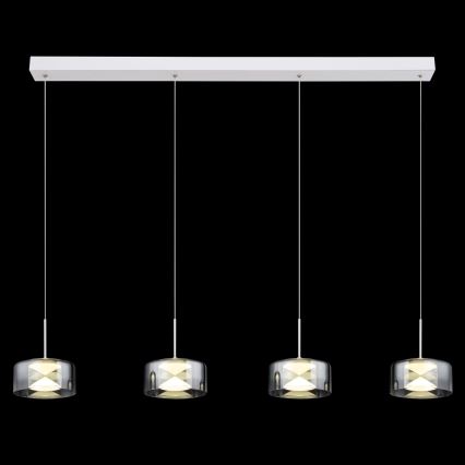 Globo - Suspension LED sur câble LED/24W/230V blanc/fumé