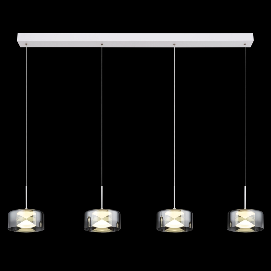 Globo - Suspension LED sur câble LED/24W/230V blanc/fumé