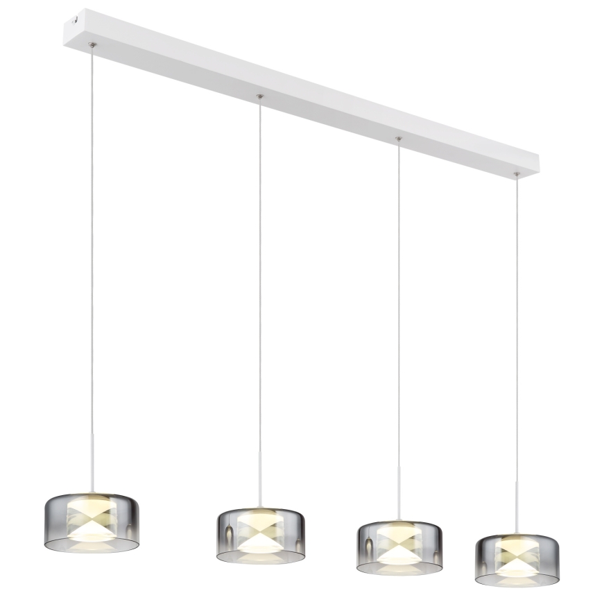 Globo - Suspension LED sur câble LED/24W/230V blanc/fumé