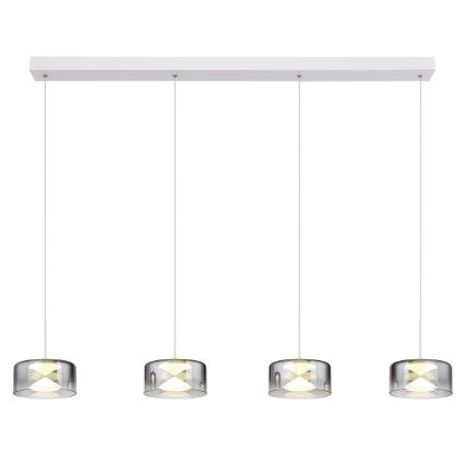 Globo - Suspension LED sur câble LED/24W/230V blanc/fumé