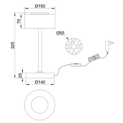 Globo - Lampe de table LED/6W/230V
